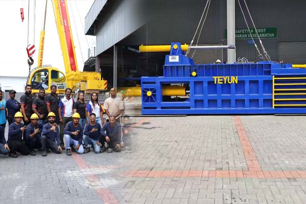 The new version of horizontal metal baler has arrived in Malaysia